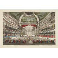 Vue perspective de l'interieur de la Salle du spectacle de Veronne en Italie.