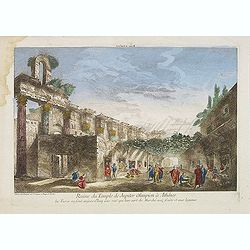 Ruine du Temple de Jupiter Olimpien à Athênes les Turcs en sont aujour d'huy une rue quil leur sert de Marché aux fruits et aux legumes.