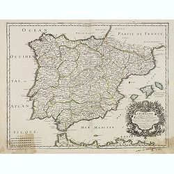 L'Espagne subdivisée en tous ses royaumes, princip[au]tés, seign[eu]ries. . .