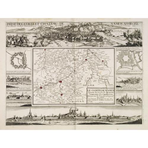 Old map image download for Le comte de Namur et partie des Duchez de Brabant. . .