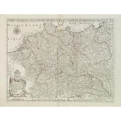 Old map image download for Carte générale d'Alemagne divisée par les cercles ou provinces d'icelle.