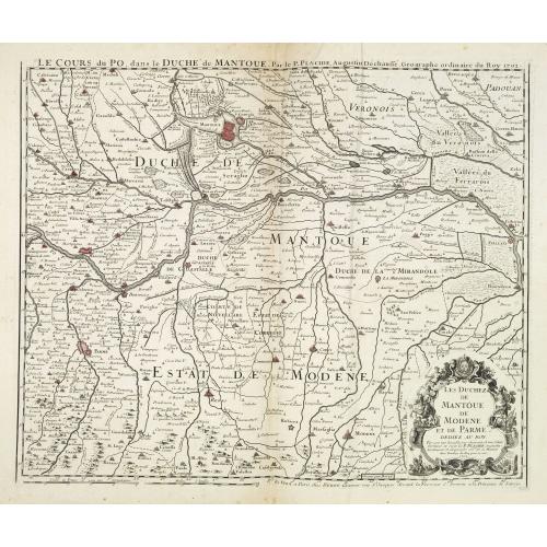 Old map image download for Le Cours du Po... / Les Duchez de Mantoue de Modene et de Parme. . .