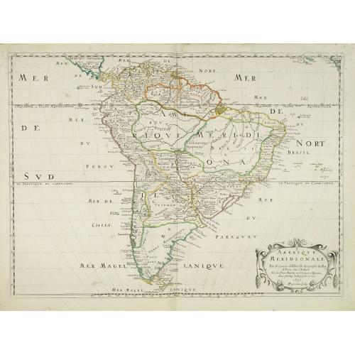 Old map image download for Amerique Meridionale. Par N.Sanson d'Abbeville. . .