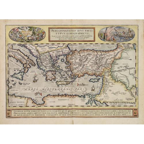 Old map image download for Peregrinationis Divi Pauli Typus...