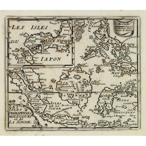 Old map image download for Les isles Philippines, Molucques../Les isles du Iapon.
