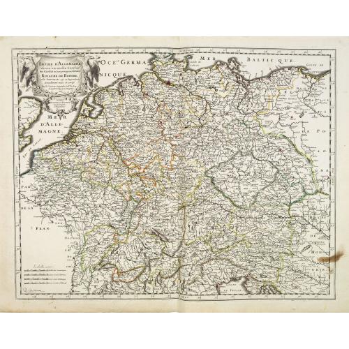 Old map image download for Empire d'Allemagne, divisé en ses dix Cercles ... Royaume de Boheme...