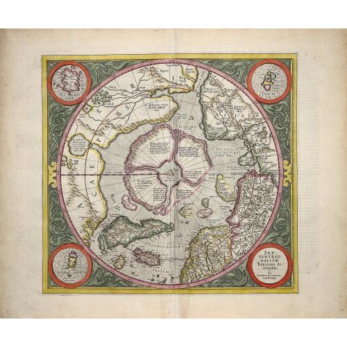 Old map image download for SEPTENTRIONALIUM Terrarum descriptio. Per Gerardum Mercatore.