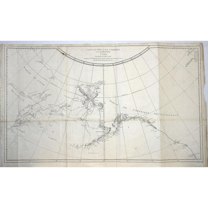 Carte de la côte N. O. de l\'Amérique et de la côte N. E. de l\'Asie reconnues en 1778 et 1779..