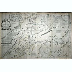 An exact chart of the River St. Laurence, from Fort Frontenac to the Island of Anticosti, shewing the soundings, rocks, shoals &c.