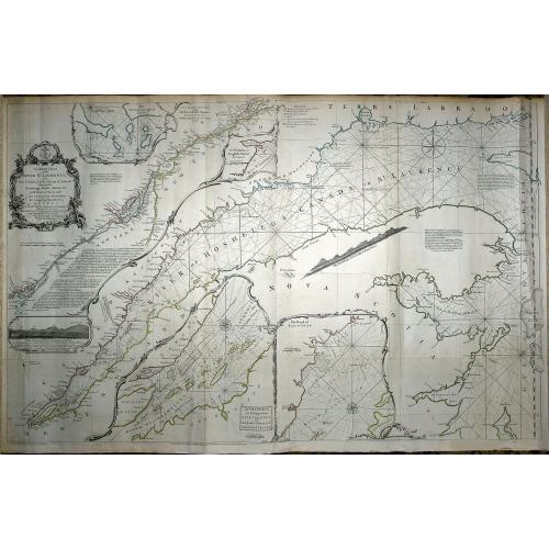 Old map image download for An exact chart of the River St. Laurence, from Fort Frontenac to the Island of Anticosti, shewing the soundings, rocks, shoals &c.