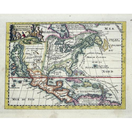 Old map image download for L\'Amerique septentrionale. Noord America.
