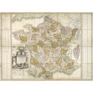 Old map image download for Carte de la France Divisée en 83 Départements et Subdivisée en districts avec les Chefs-lieux de Cantons Présentée à l'Assemblée Nationale et au Roi.