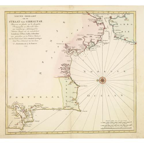 Old map image download for Nieuwe zeekaart van de Straat van Gibraltar. . .