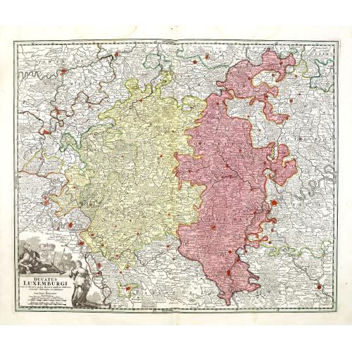 Old map image download for Ducatus Luxemburgi tam in Maiores quam Minores . . .