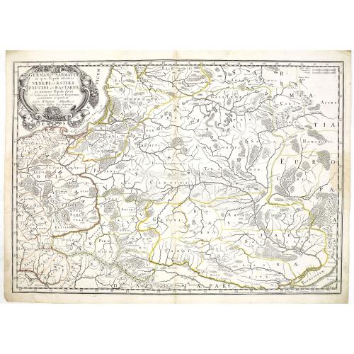 Old map image download for Germano-Sarmatia in qua Populi maiores Venedi et Aetiaei Peucini et Bastarnae in minores Populos divisi ad hodiernam locorum et Regionum
