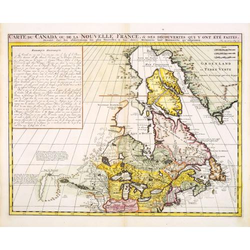 Old map image download for Carte du Canada ou de la Nouvelle France, & des Découvertes qui y ont été faites..