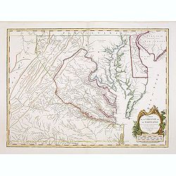 Carte de la Virginie et du Maryland. . .