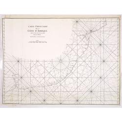 Carte particulière de la côte d'Afrique depuis le cap des Courans jusqu'à la baye de Ste Hélène. . .