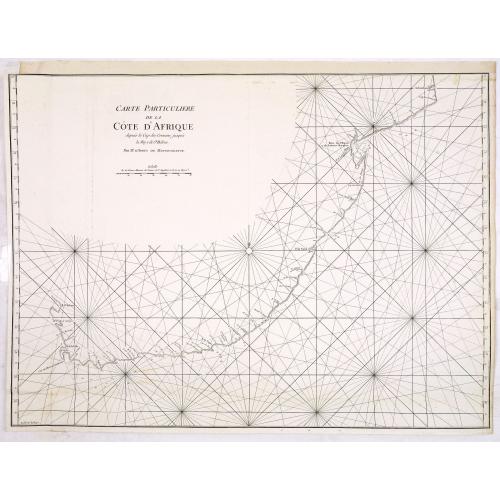 Old map image download for Carte particulière de la côte d'Afrique depuis le cap des Courans jusqu'à la baye de Ste Hélène. . .