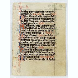 Manuscript leaf from a very early [around 1300] Breviary.