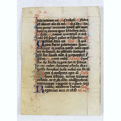 Manuscript leaf from a very early [around 1300] Breviary.