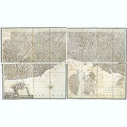 A topographical map of the Republick of Genua = Carte topographique des etats de la republique de Genes = Carta topografica degli stati della republica di Genova = Topographische charte sambtlichen l'ander, der republie Genua.