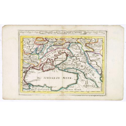 Old map image download for Assoph, Asow, oder Azak mit der Kleinen Tartarey dem Scwharzen Meer. . .