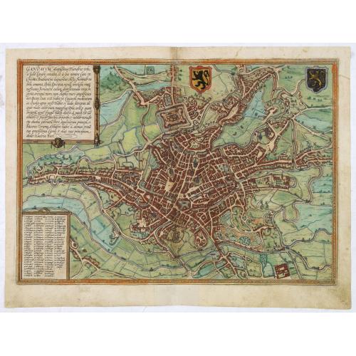 Old map image download for Gandavum (Ghent)