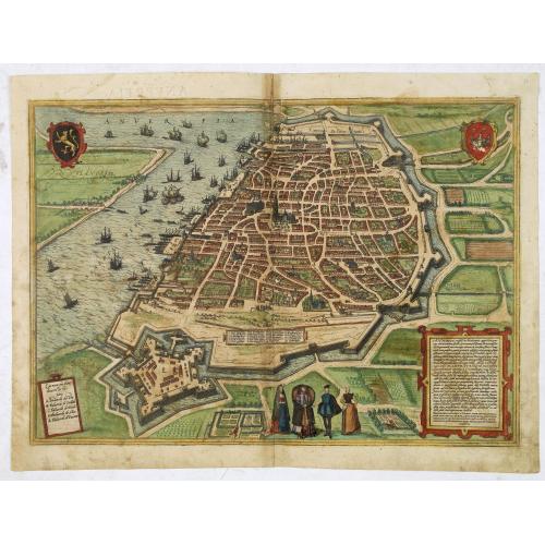 Old map image download for Anverpia, nobile in Brabantia oppidum, . . (Antwerp)
