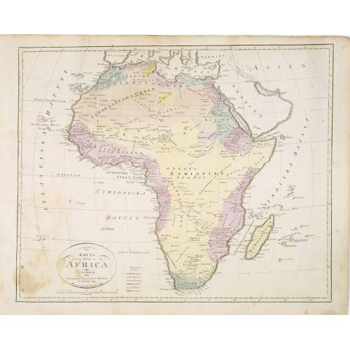 Old map image download for Karta öfver Africa.