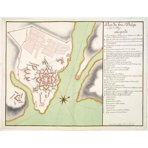 Plan du fort St. Philipe en l'isle de Minorque. . .