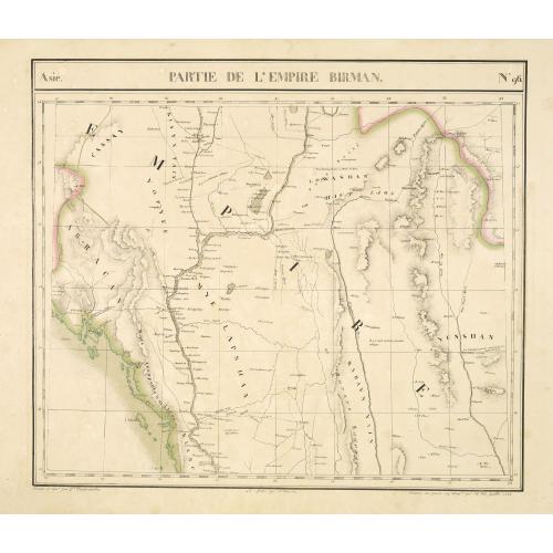 Old map image download for Partie de l'Empire Birman N°96. (Burma and Thailand.)