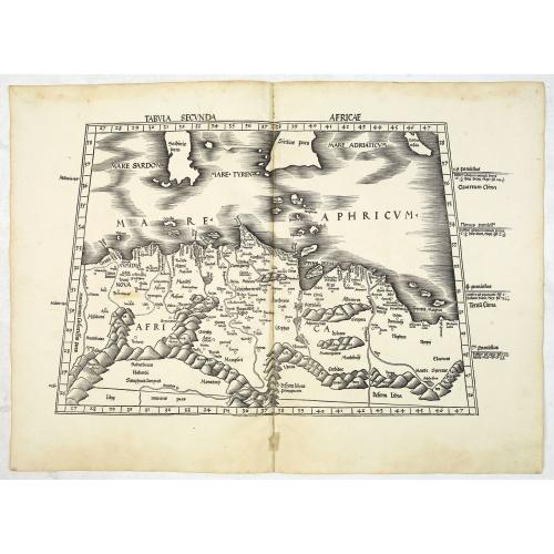 Old map image download for Tabula secunda Africae ( North Africa)