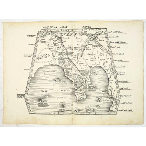 Old map image download for Undecima Asiae Tabula (Bangladesh, Burma, India, Thailand)