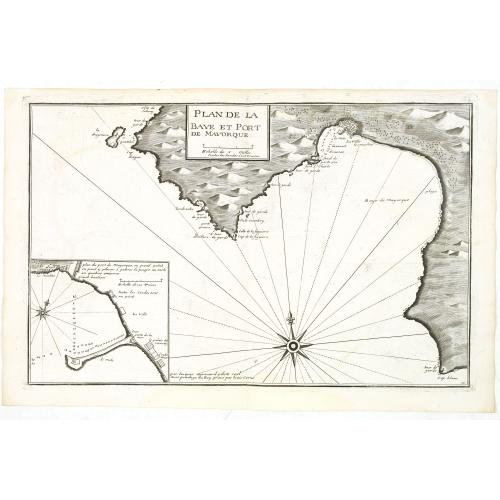 Old map image download for Plan de la Baye et Port de Mayorque. par Jacques Ayrouard . . .