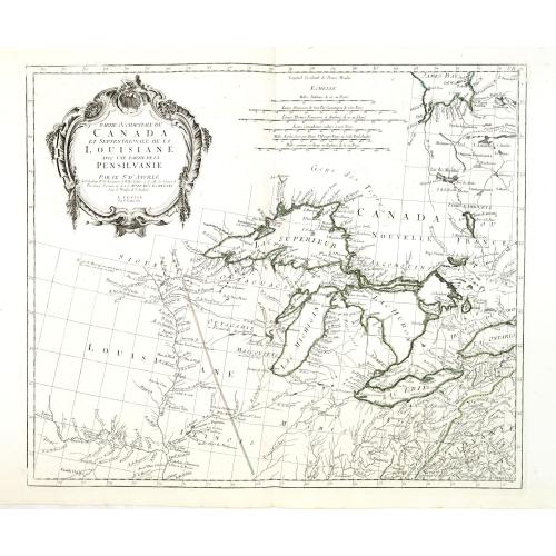 Old map image download for Partie Occidentale du Canada et Septentrionale de la Louisiane..