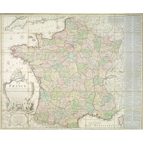 Old map image download for La France divisée en 83 départemens suivant les décréts de l'Assemblée Nationale, sanctionnés per le Roi. . .