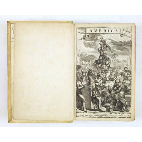 Rare, antique map of  De Nieuwe en Onbekende Weereld: of Beschryving van America en 't Zuid-Land.