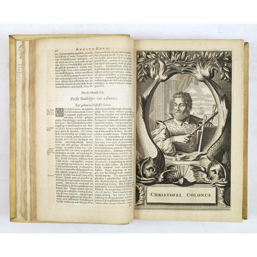 Rare, antique map of  De Nieuwe en Onbekende Weereld: of Beschryving van America en 't Zuid-Land.