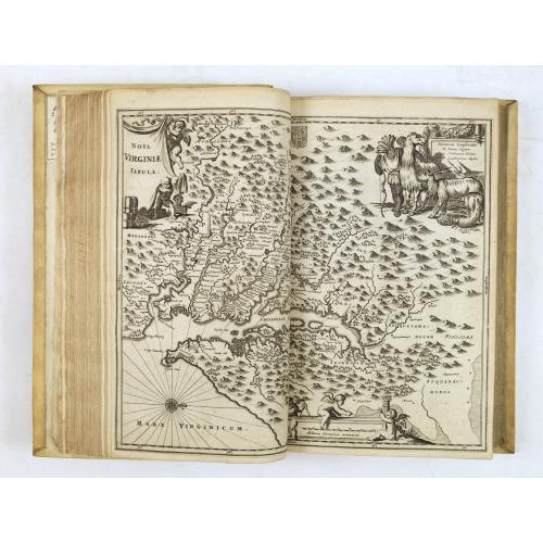 Rare, antique map of  De Nieuwe en Onbekende Weereld: of Beschryving van America en 't Zuid-Land.