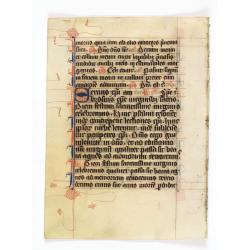 Manuscript leaf from a very early [around 1300] Breviary.