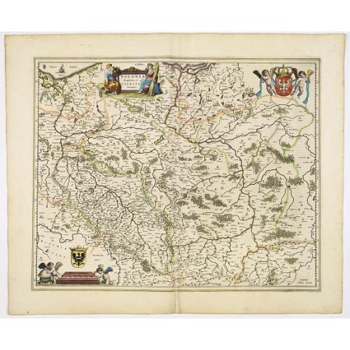 Old map image download for Polonia regnum et Silesia ducatus.