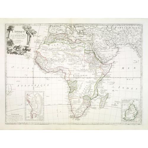 Old map image download for L\'Afrique divisée en ses principaux Etats assujettie..
