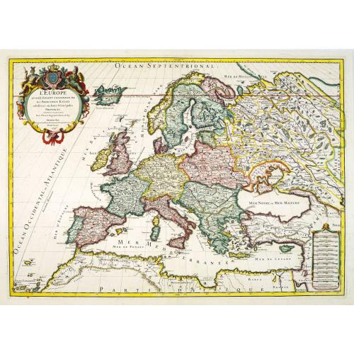 Old map image download for L\'Europe divisée suivant l\'estendue de ses principaux Estats...
