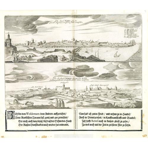 Old map image download for Die Stadt Narva. . .