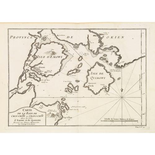 Old map image download for Carte de la Baye de Chin-Chew ou Chang-Chew avec les Isles d'Emowi et de Quemowi ...
