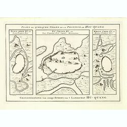 Plans de Quelques Villes de la Province de Hou-Quang. / Grondtekening [floor plan] van eenige Steden van't Landschap Hu-Quang.