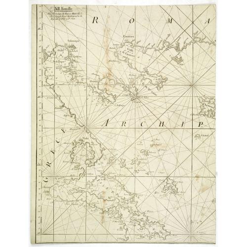 Old map image download for XII Feuille. (Chart of northern part of Greece with Thessaloniki)