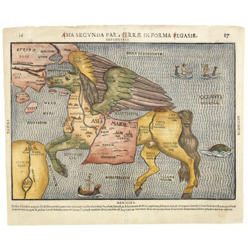 Old map image download for Asia secunda pars terrae in forma Pegasi.