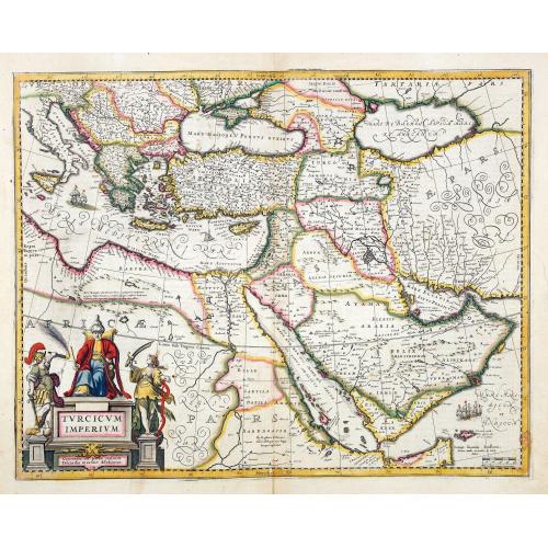 Old map image download for Turcicum Imperium. Concordia res parvæ crescunt discordia maximæ dilabuntur.